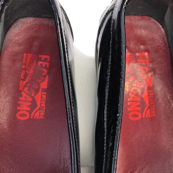 Salvatore Ferragamo Black Patent Leather Penny Loafer/Moccasin, Nero Calf - Picture 14 of 15